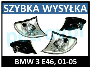 BMW 3 E46 01-05, Kierunkowskaz biały nowy L+P kpl