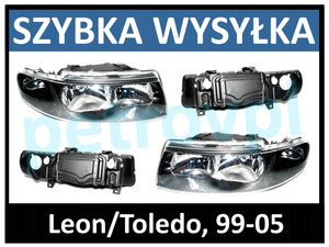 Seat Leon/Toledo 99-05, Reflektor lampa nowa L+P