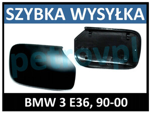 BMW 3 E36 90-00, Obudowa lusterka mal. nowa LEWA