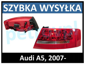 Audi A5 2007-, Lampa tylna zewn. LED 3D nowa PRAWA