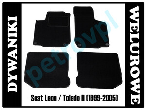 Seat Leon Toledo 99-05, Dywaniki WELUROWE 0,8cm!