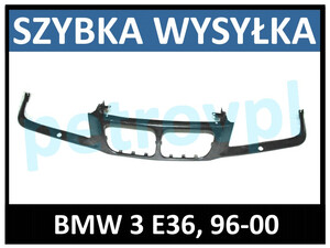 BMW 3 E36 96-00, Atrapa ramka grilla STAL +spryski