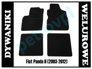 Fiat Panda II 2003-2012, Dywaniki WELUROWE 0,8cm!