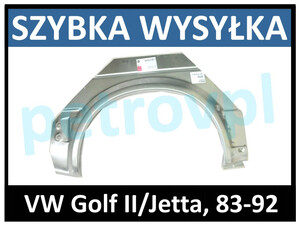 VW Golf II 83-, Reperaturka błotnika TYŁ 3D PRAWA