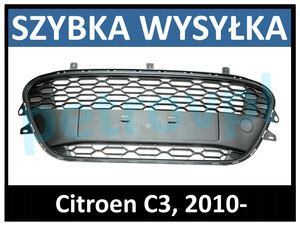 Citroen C3 2010-, Atrapa kratka zderzaka ŚRODEK