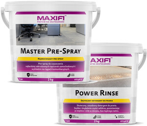 Czyszczenie tapicerki/wykładzin MAXIFI - Master Pre-Spray + Power Rinse 2x2kg
