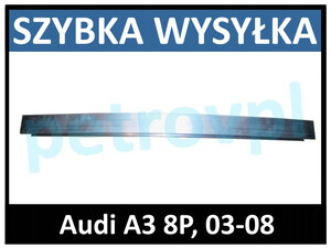 Audi A3 8P 03-08, Wzmocnienie belka zderzaka NOWA