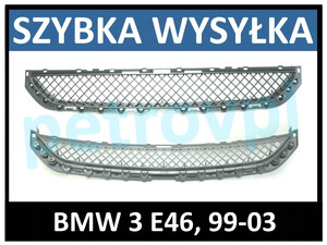 BMW E46 Coupe 99-03, Atrapa kratka zderzaka ŚRODEK