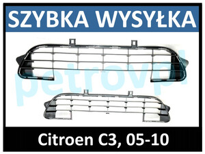 Citroen C3 05-10, Atrapa kratka zderzaka ŚRODEK