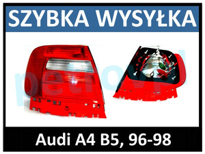 Audi A4 B5 96-98, Lampa tylna SEDAN nowa LEWA