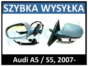 Audi A5 / S5 2007-, Lusterko ELE składane LEWE