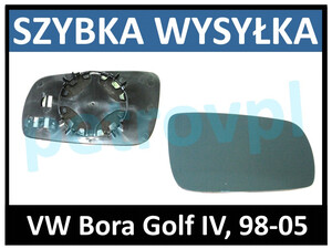 VW Bora Golf IV, Wkład lusterka ogrz. nieb. duży P