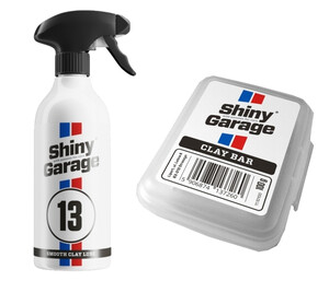 Glinka do lakieru + lubrykant SHINY GARAGE - Bar 100g + Lube 500ml