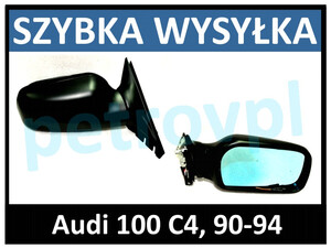 Audi 100 C4 90-94, Lusterko ELE czarne PRAWE nowe