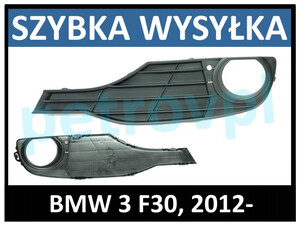 BMW 3 F30 12-, Atrapa kratka zderzaka długa zam L