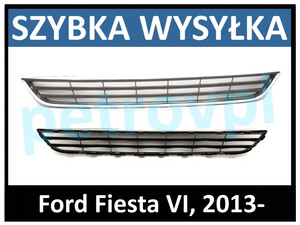 Ford Fiesta 13-, Atrapa kratka zderzaka CHROM ŚRODEK