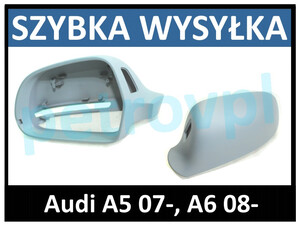 Audi A5 08- A6 08-, Obudowa lusterka LEWA + ASSIST
