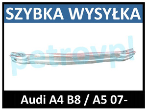 Audi A4 B8 A5 07-, Wzmocnienie BELKA zderzaka NOWA