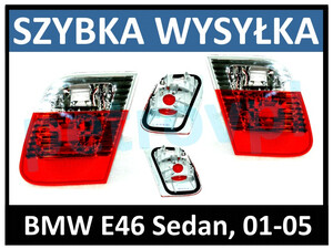 BMW 3 E46 01-05, Lampa tylna SEDAN wewn. L+P kpl