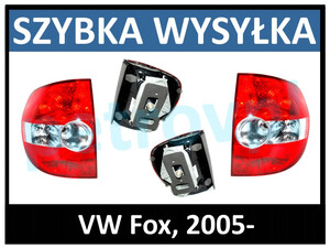 VW Fox 2005-, Lampa tylna ORYGINAŁ nowa L+P kpl
