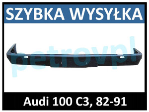Audi 100 C3 82-91, Zderzak CZARNY bez hal. NOWY