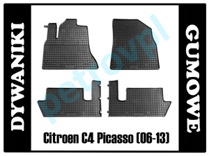 Citroen C4 Picasso 06-, Dywaniki PETEX gumowe ORYG