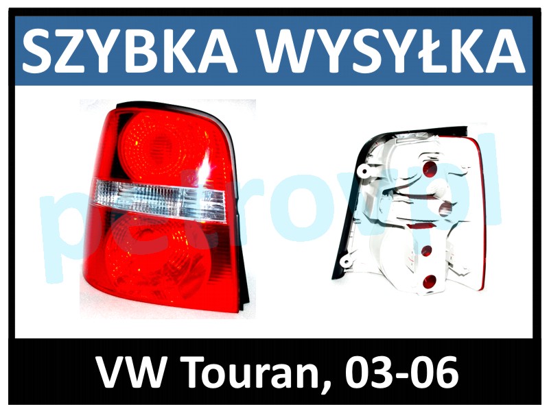 Vw Touran 03-06, Lampa Tylna Nowa Lewa Petrov.pl - Nowe Części Samochodowe / Chemia I Kosmetyki